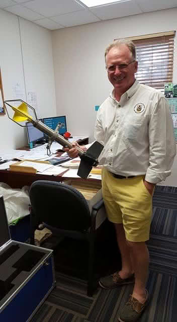 Jim Thompson with water speed reader